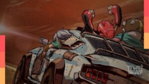 Personagens principais do anime Bullet/Bullet em cena de ação