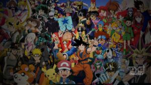Personagens de anime representando diversos gêneros e estilos