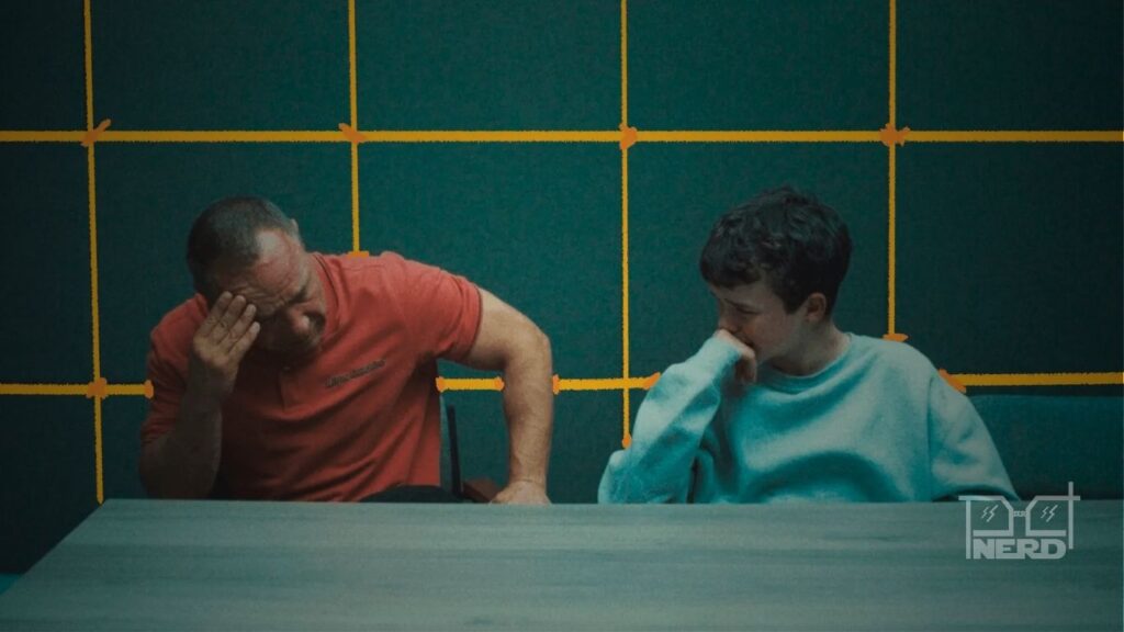 Cena de série juvenil mostrando jovens em roda de conversa