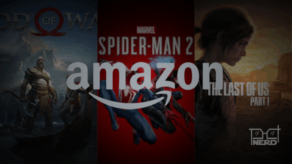 Capas de jogos de PS5 em promoção na Amazon com destaque de desconto