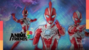 Ultraman Ômega em ação durante apresentação no Anime Friends 2025