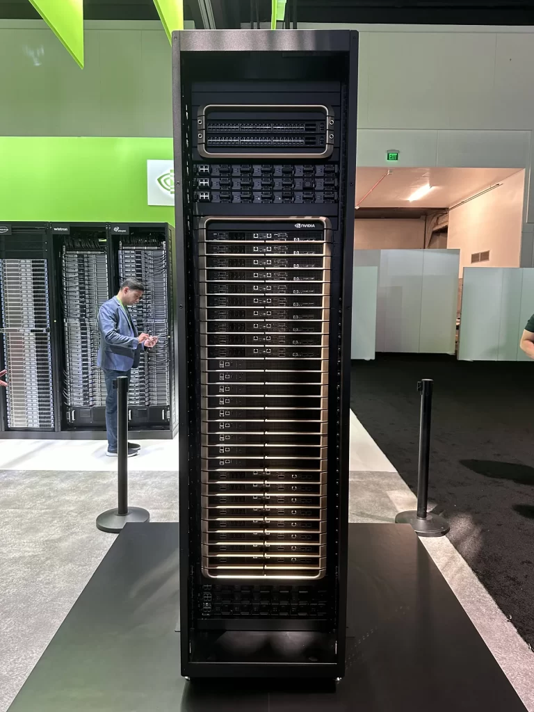 Supercomputador Nvidia, mostrando o cabinete