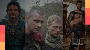 Legionário romano fazendo facepalm diante de cenas anacrônicas em filmes e séries sobre o Império Romano