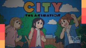 Cena de City – The Animation com cores vibrantes e humor nonsense