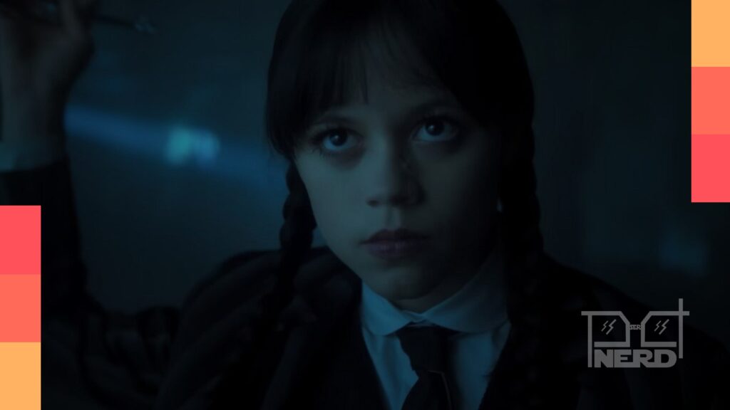 Cena de Wandinha na Netflix se preparando para a terceira temporada