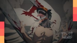 Denji em cena do trailer de Chainsaw Man: O Filme