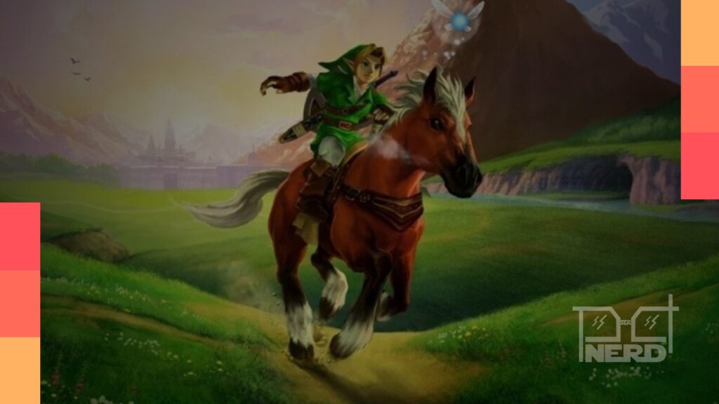 Foto do diorama de Zelda Ocarina of Time com água e caixas móveis