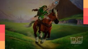 Foto do diorama de Zelda Ocarina of Time com água e caixas móveis