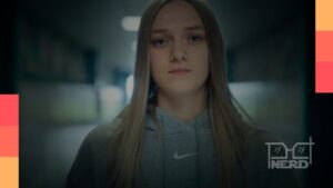 Captura de tela mostrando depoimento de vítima no documentário Netflix sobre cyberbullying