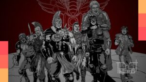 Pôster do novo anime de Hokuto no Ken, Elegy of Ken-Oh's Army Grunts