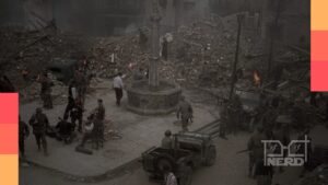 Cena de batalha da série Band of Brothers na Netflix