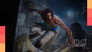 Logo da Ubisoft com notícias de cancelamento de jogos e fechamento de estúdios