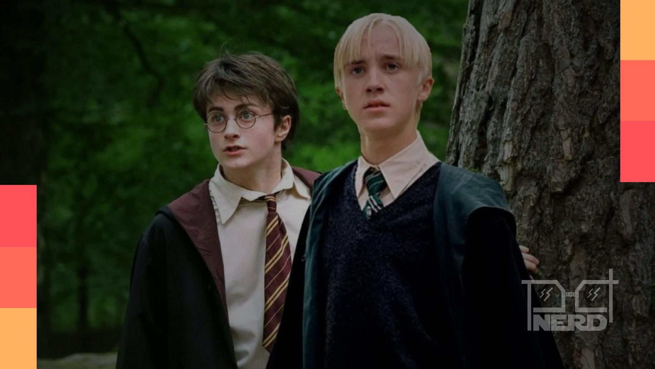 Elenco da série de Harry Potter em cena que sugere aprofundamento de personagens como Draco Malfoyalt