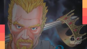 Ilustração em estilo anime com 10 vilões famosos ao lado de heróis desfocados, sugerindo que as melhores histórias estão do lado antagonista.