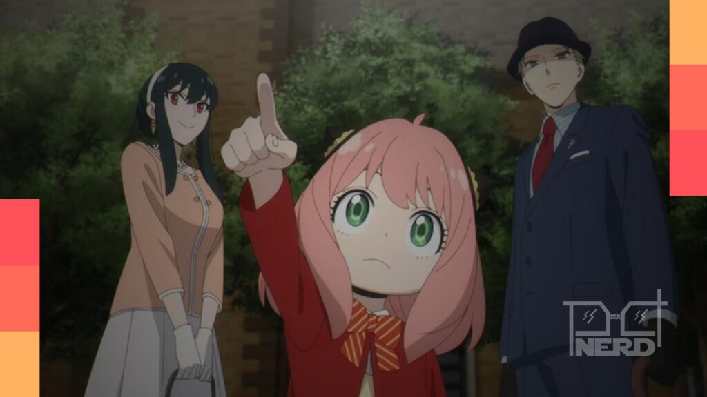 Ilustração com ícones de animes ideais para assistir em família, como Pokémon, Ghibli e SPY x FAMILY