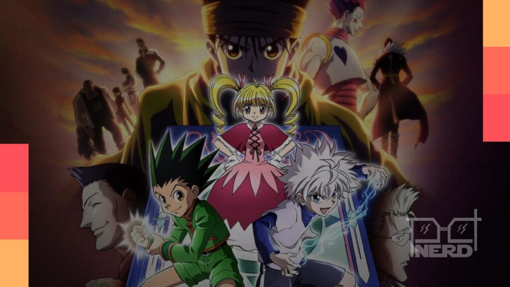 Ilustração de transformações épicas em animes shonen com batalhas e aumento de poder, lembrando Dragon Ball