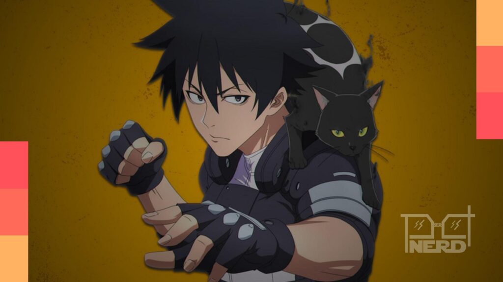 Ilustração de Black Torch com clima ninja e elementos sobrenaturais