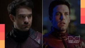 Imagem do Demolidor e do advogado Matt Murdock em cenas de filmes e séries da Marvelalt