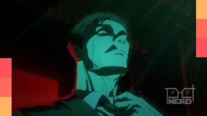 Ilustração com personagens do elenco de Jujutsu Kaisen na 3ª temporada, destacando Higuruma, Hakari, Naoya, Ryu, Takako e Reggie