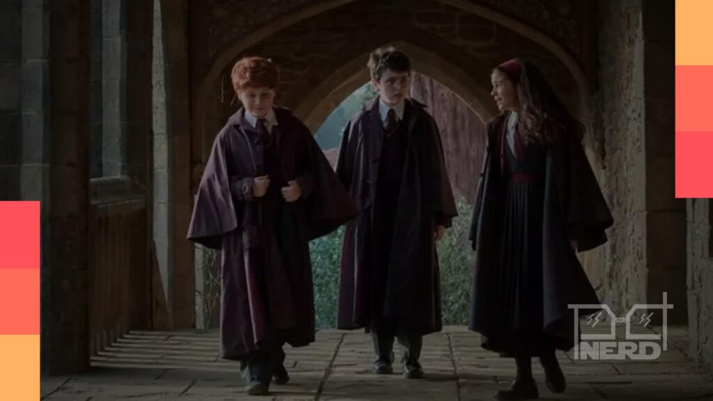 Arte promocional de Harry Potter com destaque para a confirmação de segunda temporada pela HBOalt