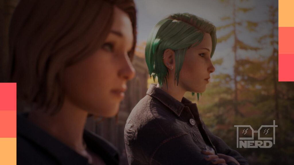 Chloe Price olhando para o horizonte com estética nostálgica do jogo Life is Strange Reunion