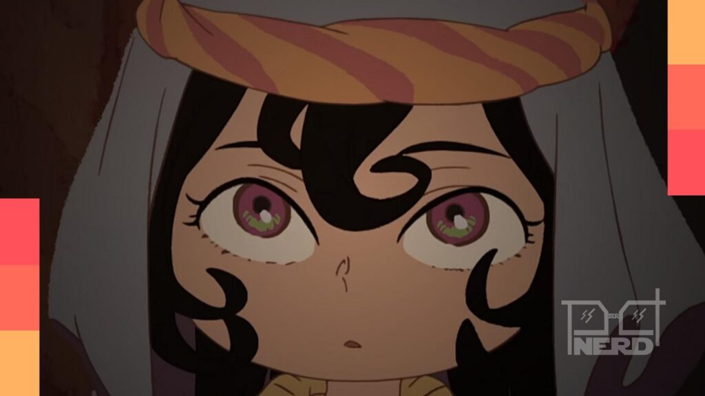 Ilustração promocional com a protagonista Sitara ao centro em cena do trailer de Jaadugar: A Witch in Mongolia