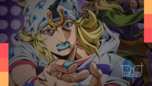 Imagem promocional de JoJo: Steel Ball Run com a corrida transcontinental
