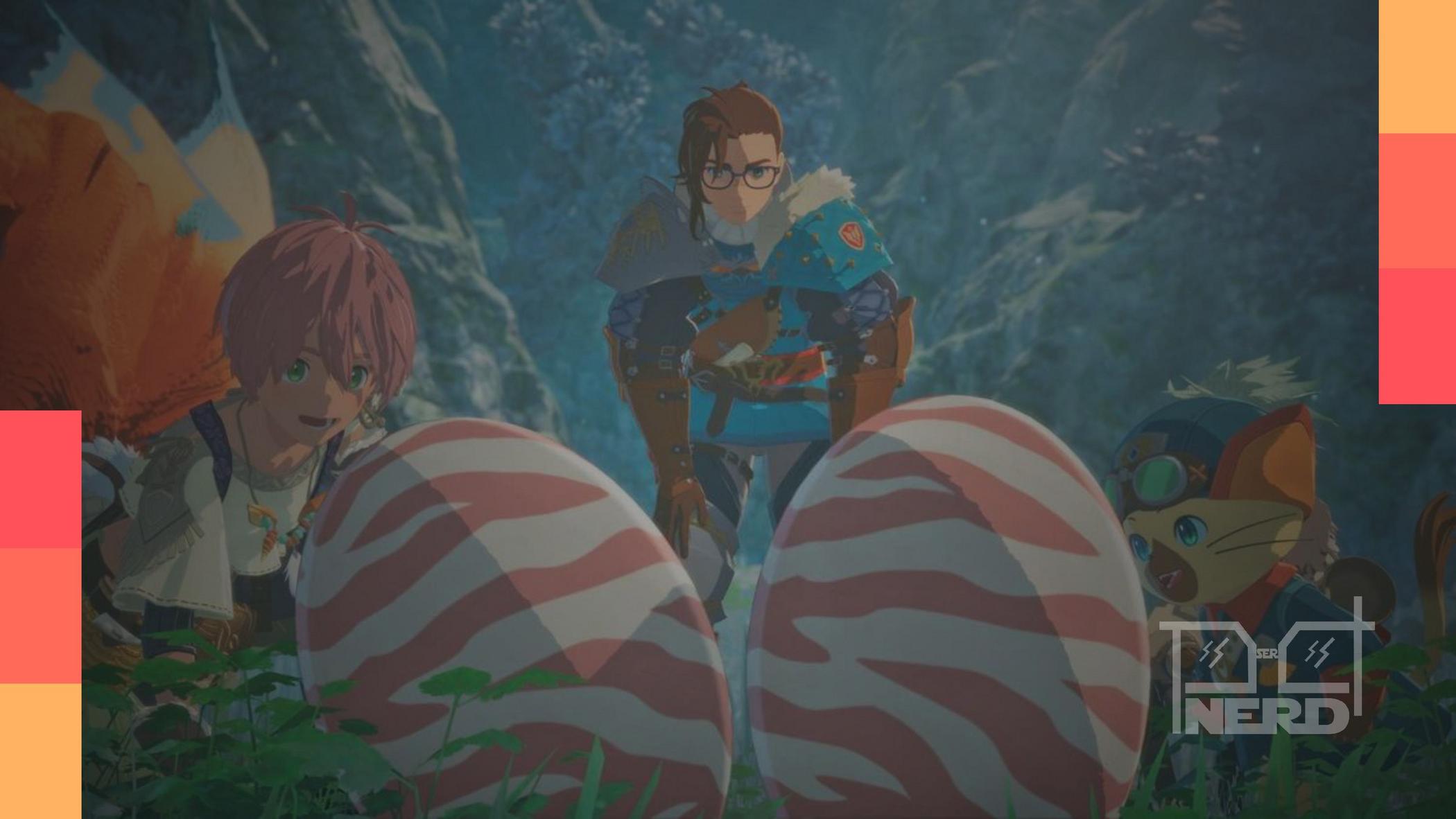 Arte de Monster Hunter Stories 3: Twisted Reflection destacando monstros e clima de RPG para fãs de Pokémon