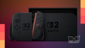 Ilustração do Nintendo Switch 2 com alerta de redução de produção em 33% após vendas fracas