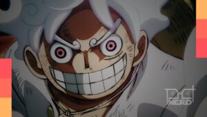 Ilustração do capítulo 1178 de One Piece com Luffy enfrentando Imu e a presença de Loki