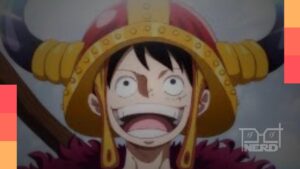 Cartaz do anime One Piece anunciando retorno em abril de 2026 com Luffy rumo a Elbaph
