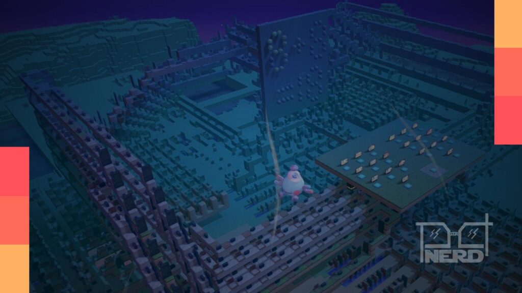 Jogadores de Pokémon Pokopia criando calculadoras funcionais usando circuitos com lasers e fluxos de água dentro do jogo