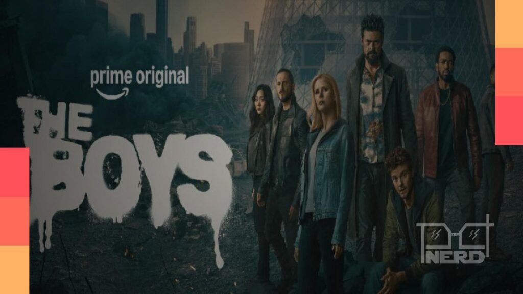 Arte com cinco destaques do Prime Video em abril de 2026: The Boys, Fist of the North Star, Bola Pra Cima, Absolute Value of Romance e Cangaço Novo.alt