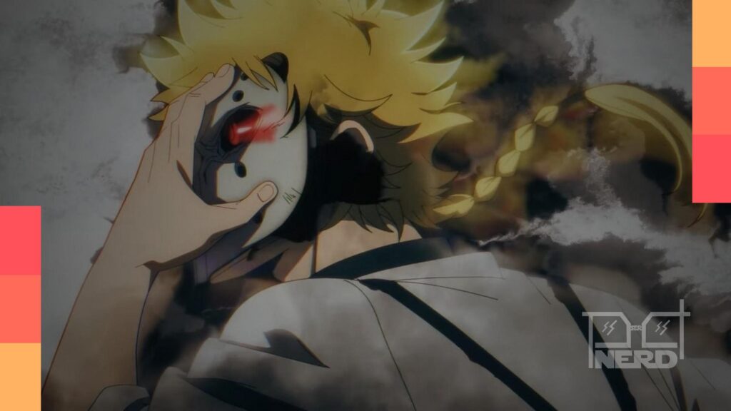 Teaser do anime The Vermilion Mask com Peru e a máscara vermelha