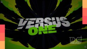 Jogadores competindo em um torneio de fighting games no evento Versus One, com foco em Fatal Fury: City of the Wolves