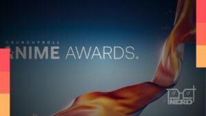 Ilustração com personagens e títulos indicados ao Anime Awards 2026, incluindo Dan Da Dan, Solo Leveling, My Hero Academia e Demon Slayer.