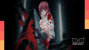 Ilustração com elementos de animes dramáticos e atmosfera de suspense, representando animes que traumatizam o público