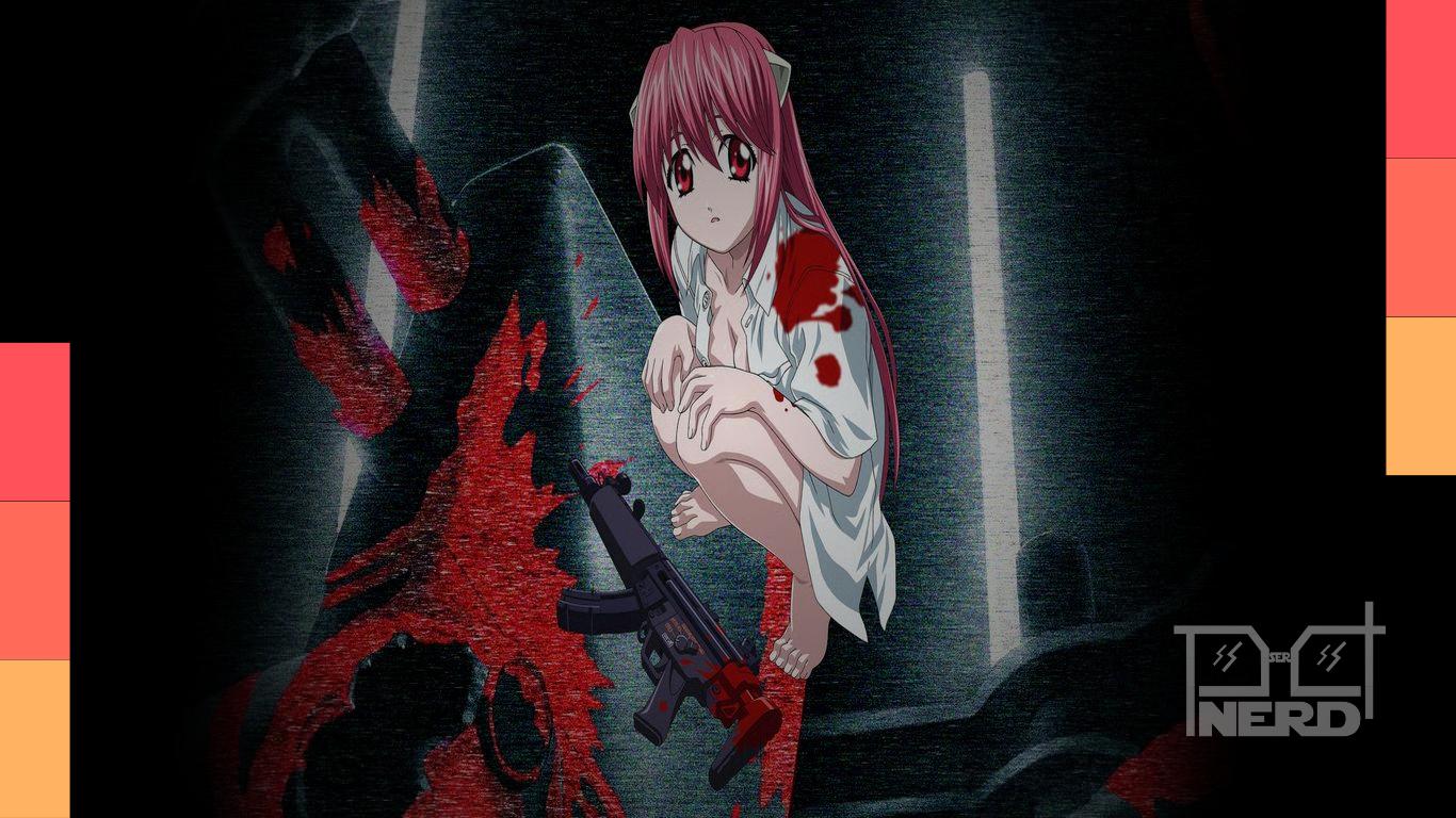 Ilustração com elementos de animes dramáticos e atmosfera de suspense, representando animes que traumatizam o público