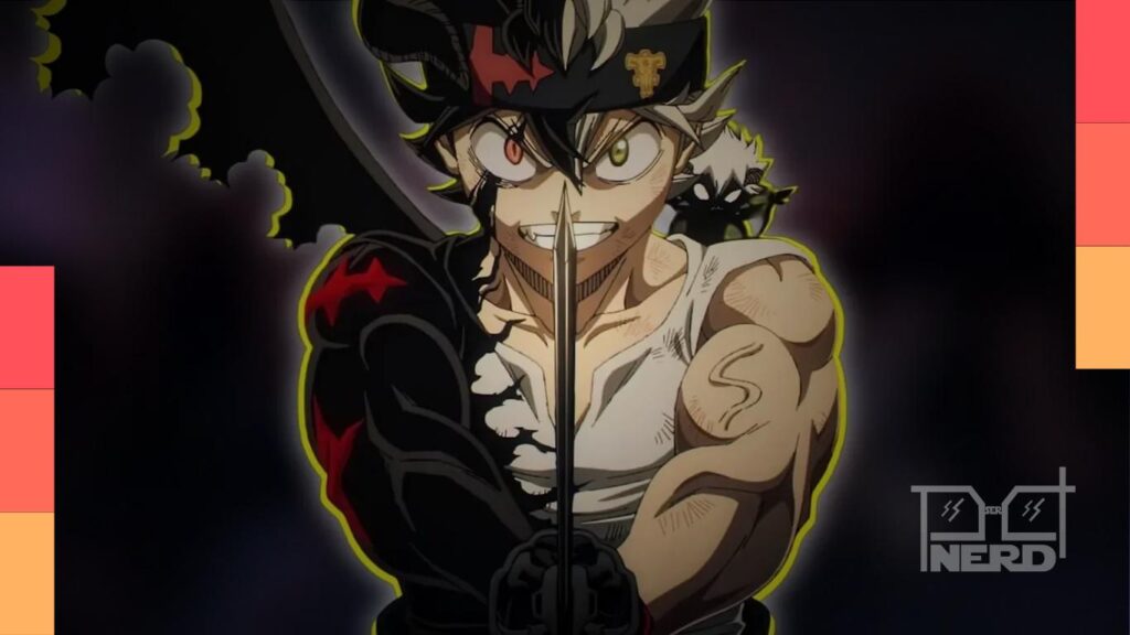 Ilustração temática de Black Clover com a capa da Jump Giga sugerindo retorno em maio