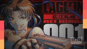 Imagem promocional de Black Lagoon com a cidade fictícia Roanapur e a temática de crime e mercenários