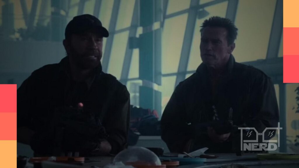 Personagens paródia de astros de filmes de ação em Broforce, incluindo Chuck Norris, Stallone, Van Damme e Arnold Schwarzenegger