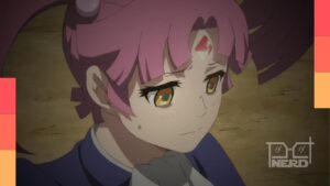 Naie Chiffonlitz aparece em pijama, segurando uma xícara de chá, em arte promocional da 2ª temporada de Clevatess