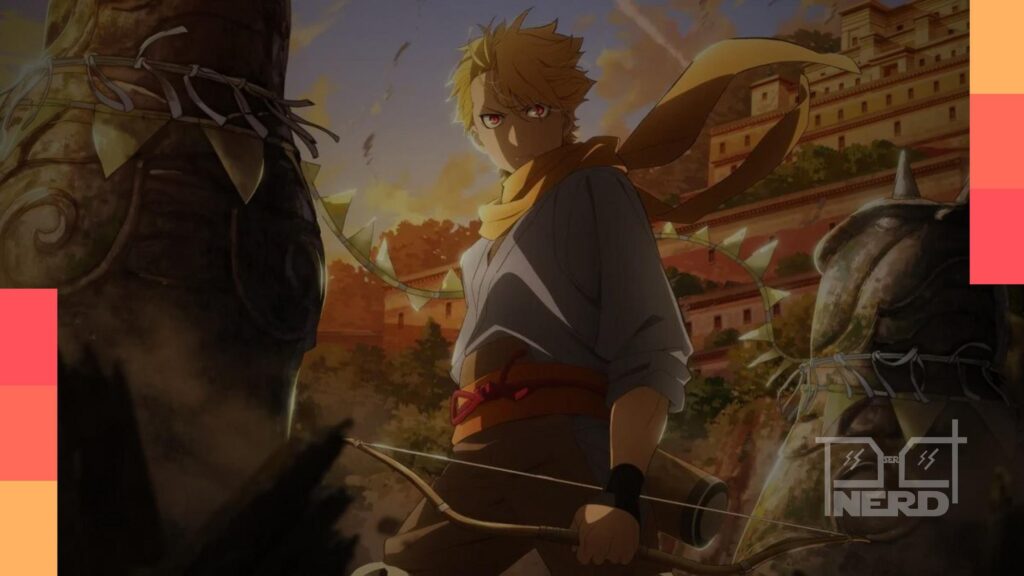 Imagem de Daemons of the Shadow Realm com destaque para Yuru e Asa e o logo da Crunchyroll