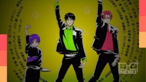 Sequência da abertura de Dente-de-Leão (Dandelion) na Netflix, com a canção “Goron to Doron” e arte promocional do anime