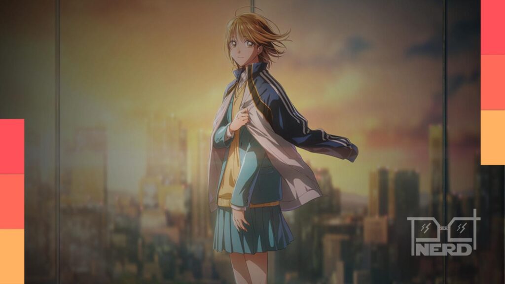 Cartaz do anime Dente-de-Leão (Dandelion) com temática de anjos e espíritos, anunciado para 16 de abril de 2026 na Netflix