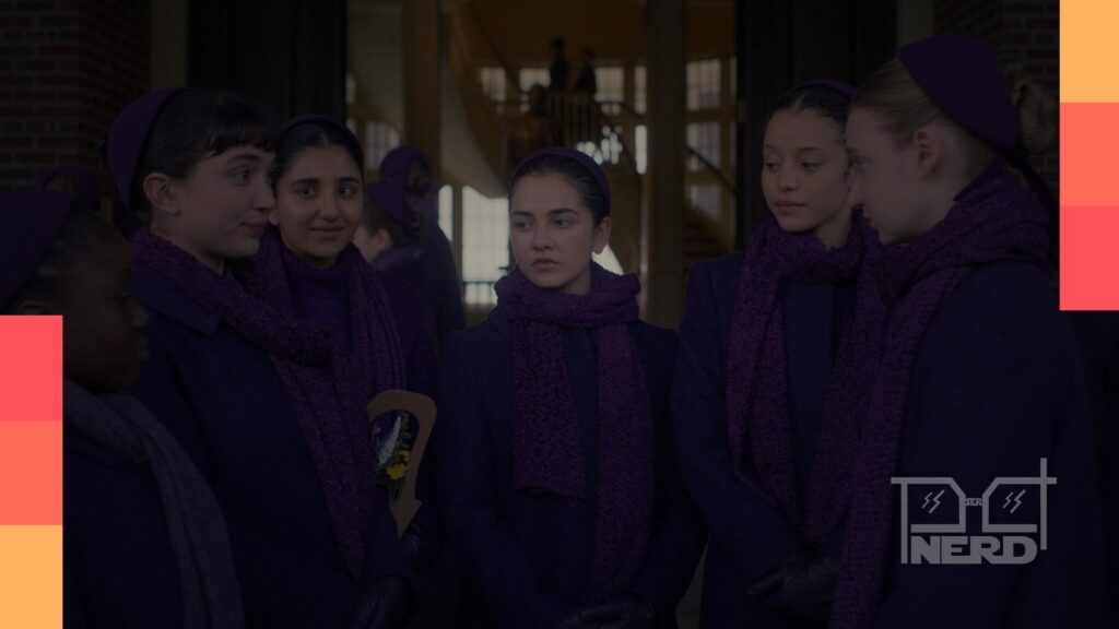 Cartaz com logo do Disney+ e destaque para as estreias de abril de 2026, incluindo Os Testamentos e Maulalt