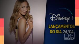 Tela do Disney+ com lançamentos de comédia Nikki Glaser, k-drama A Coroa Perfeita, anime Snowball Earth e documentário de esqui da ESPN