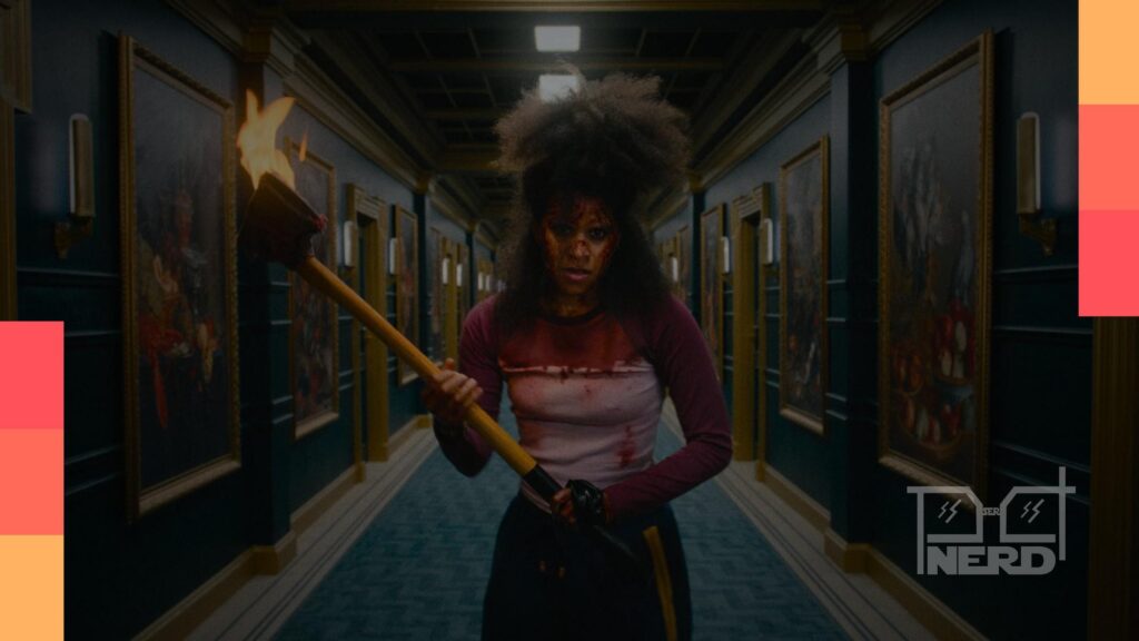 Asia (Zazie Beetz) lutando pela sobrevivência em um apartamento de luxo em Eles Vão te Mataralt