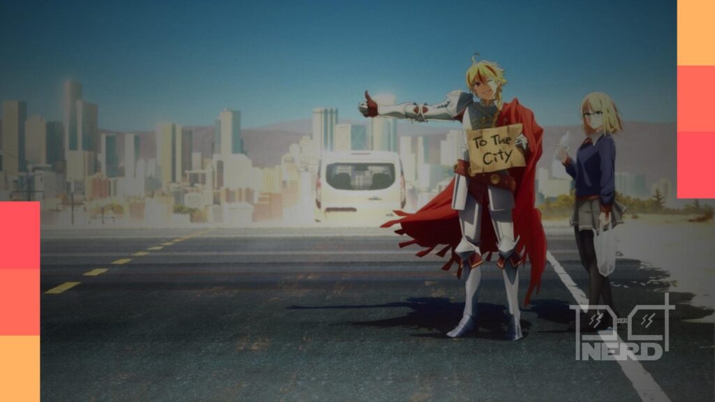 Imagem promocional de Fate/Strange Fake com referência à continuação após o episódio 13