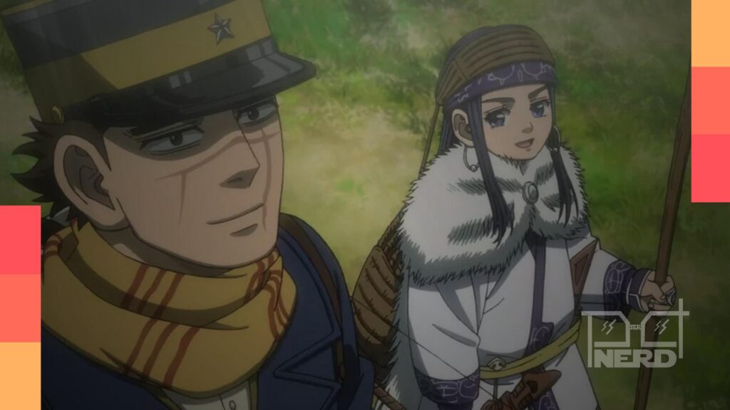 Pôster promocional de Golden Kamuy anunciando a continuação “Runaway Train” do arco final